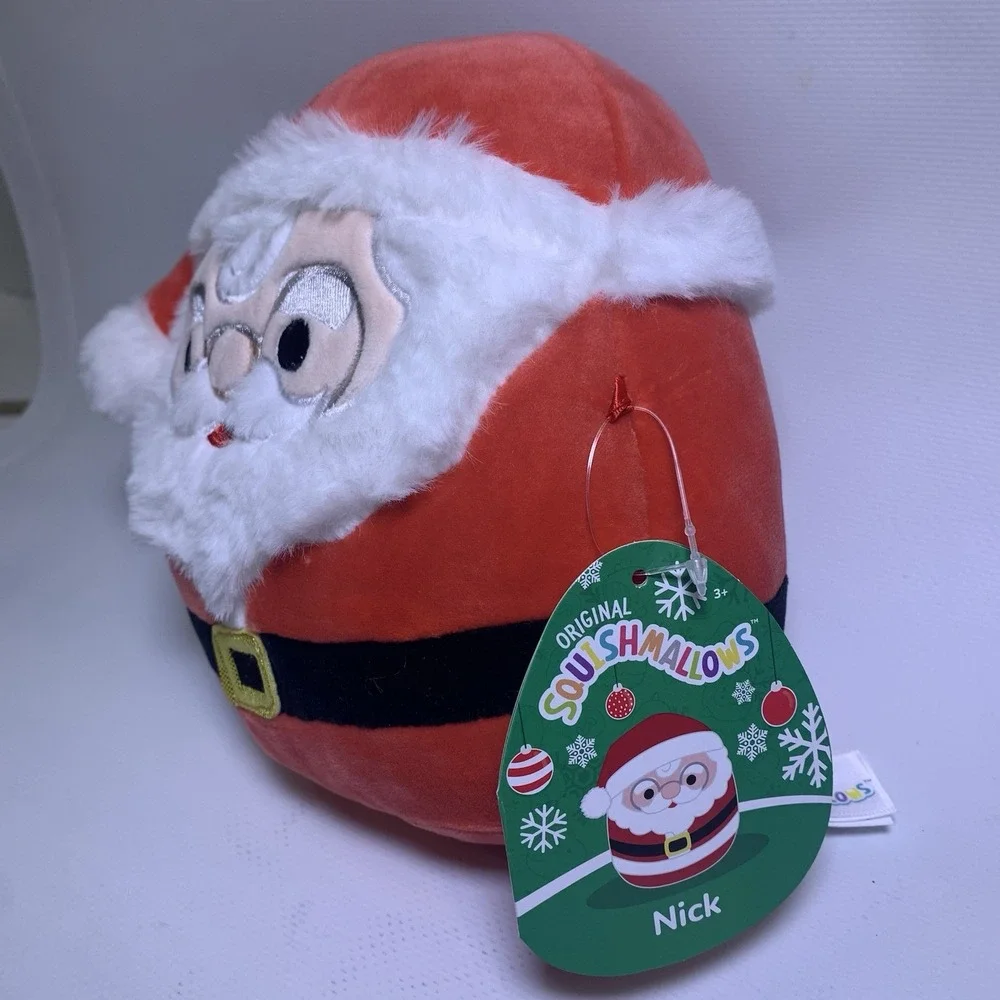 Squishmallows SANTA St Nick Red White Holiday Christmas Fleece Plush Toy 7